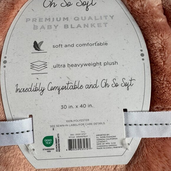 Oh So Soft Premium Quality Heavyweight Baby Blanket 30 x 40 Pink - Picture 6 of 11
